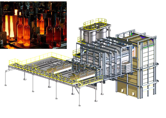acheter Ligne de production de verre pour bouteille de bière en conteneur d'ambre de 750 ml online manufacture