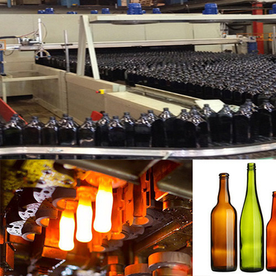 acheter Dernière ligne de production de bouteilles en verre de conception vert ambré online manufacture