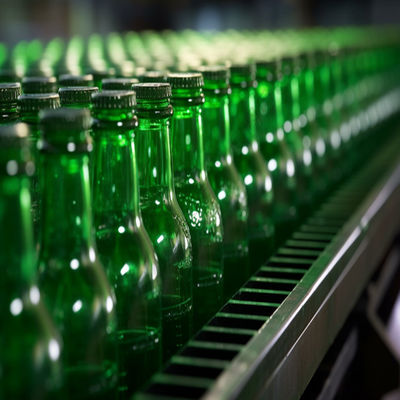 acheter Ligne de production de bouteilles en verre de 350 ml avec système de contrôle PLC et service à l'étranger disponible fabrication en ligne